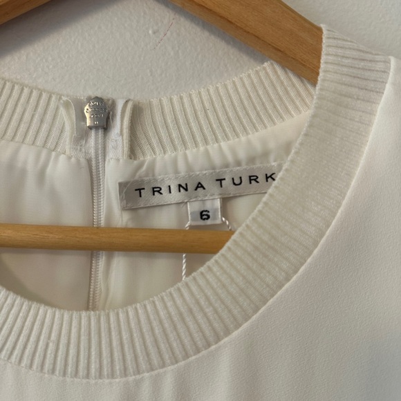 NWT Trina Turk White Paper Cut Sleeveless Jumpsuit | Size 6 - Picture 5 of 11